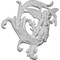 Ekena Millwork 8 1/4"W x 8 5/8"H x 7/8"P Angel Leaf Onlay, Left ONL08X08X01AN-L - alternate 2